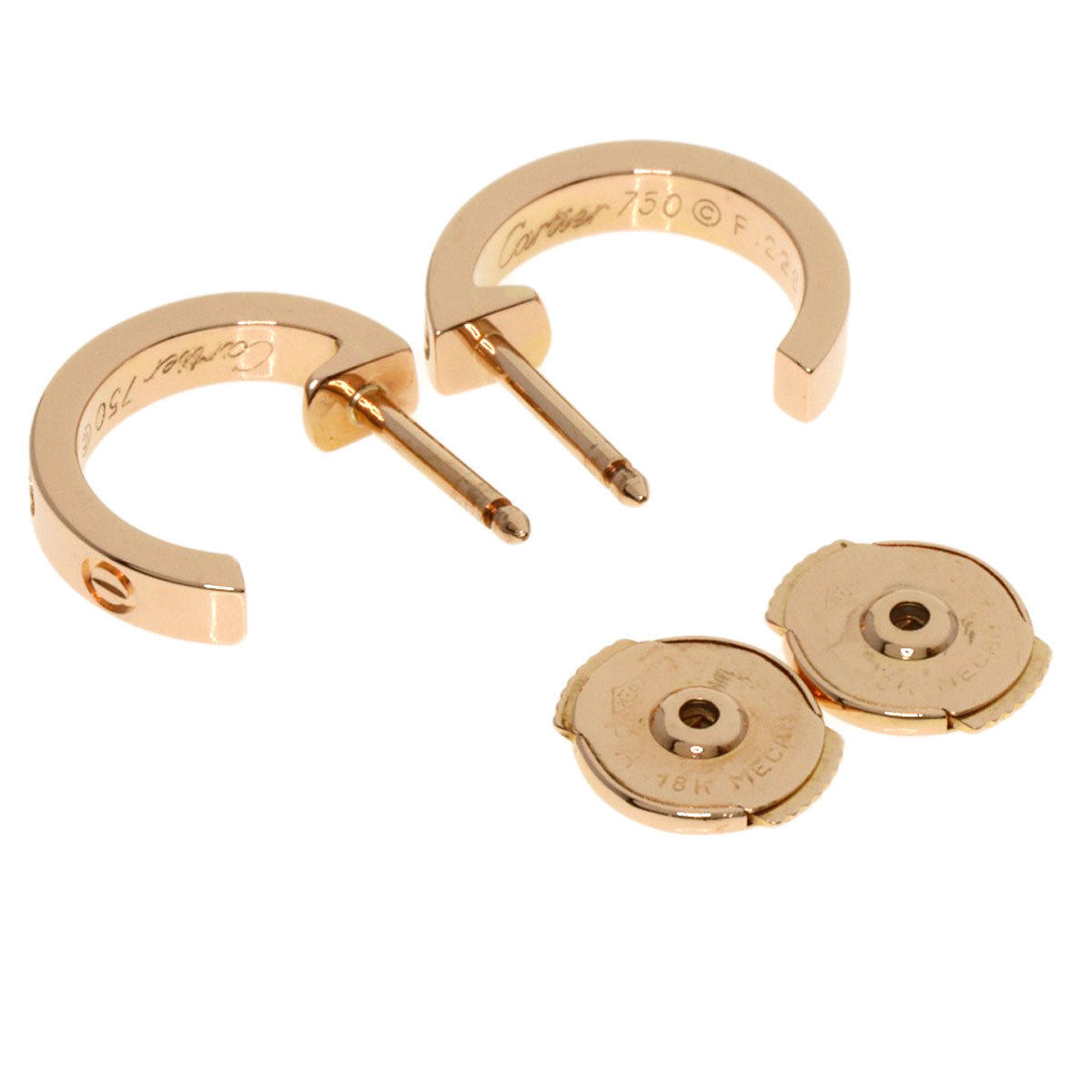 CARTIER   earring mini love K18 Pink Gold Ladies