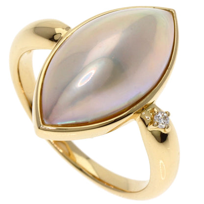 TASAKI   Ring Mabe Pearl Pearl Diamond K18 Yellow Gold Ladies