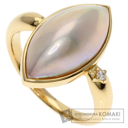 TASAKI   Ring Mabe Pearl Pearl Diamond K18 Yellow Gold Ladies