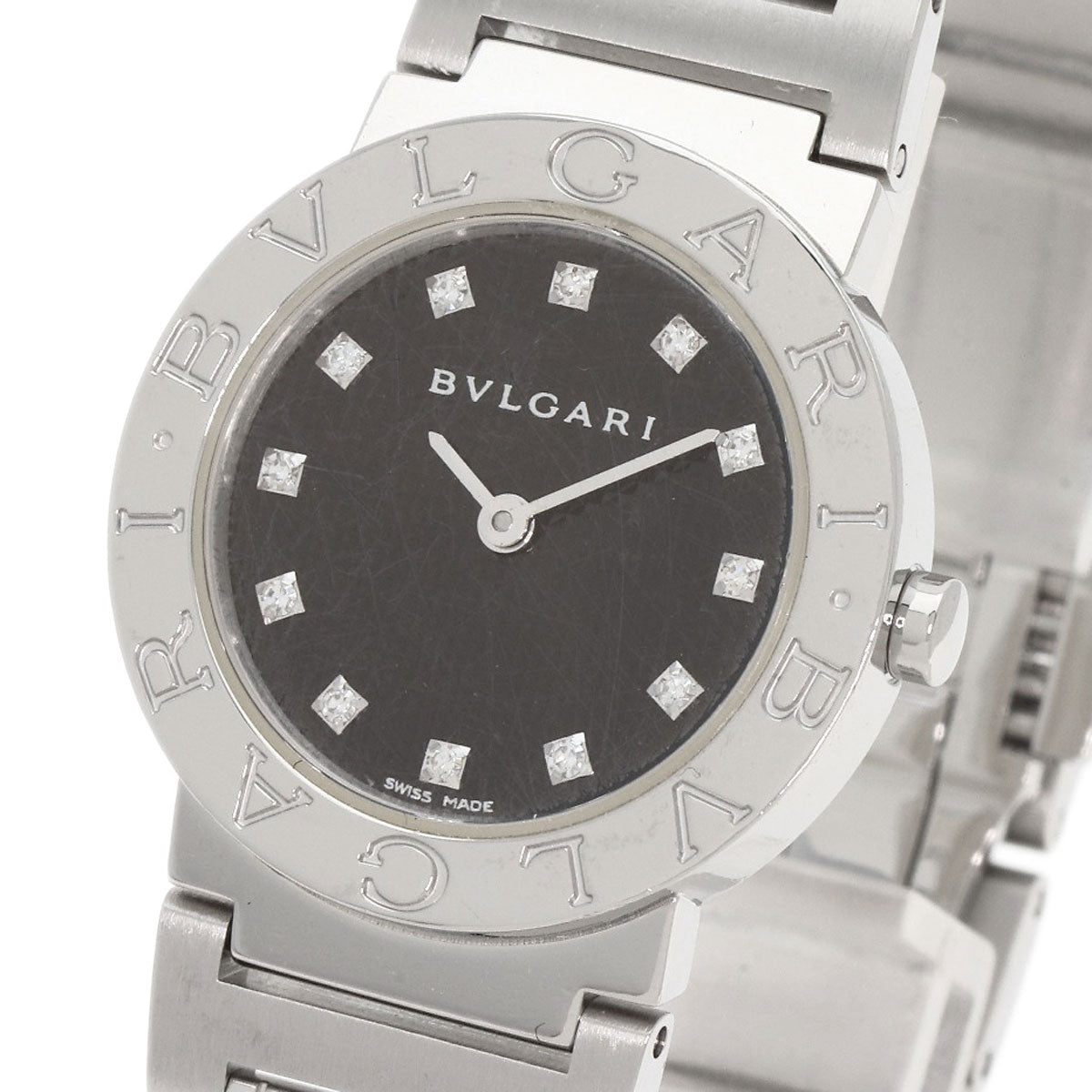BVLGARI BVLGARI BVLGARI 12P Diamond Watches BB26SS Stainless Steel/Stainless Steel Ladies