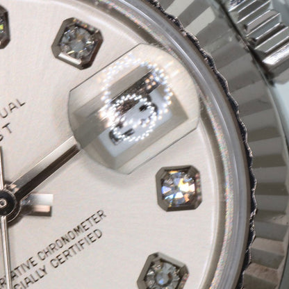 ロレックス 179174G デイトジャスト 10P ダイヤモンド 腕時計 ステンレススチール/SS レディース 【中古】【ROLEX】