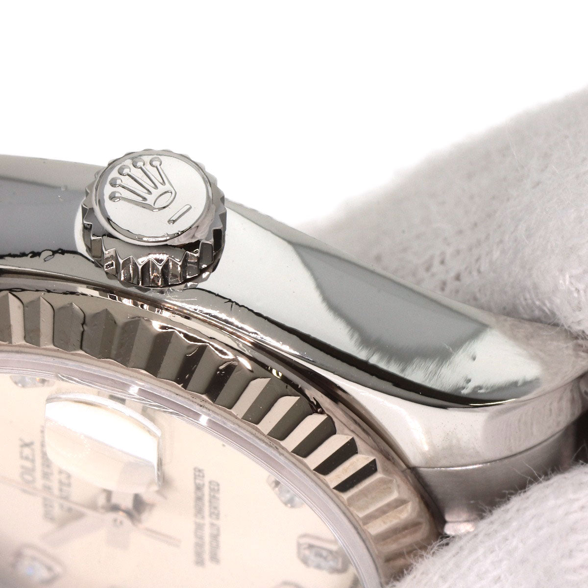 ロレックス 179174G デイトジャスト 10P ダイヤモンド 腕時計 ステンレススチール/SS レディース 【中古】【ROLEX】