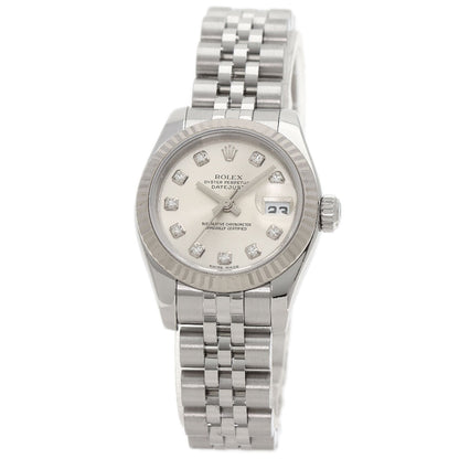 ロレックス 179174G デイトジャスト 10P ダイヤモンド 腕時計 ステンレススチール/SS レディース 【中古】【ROLEX】