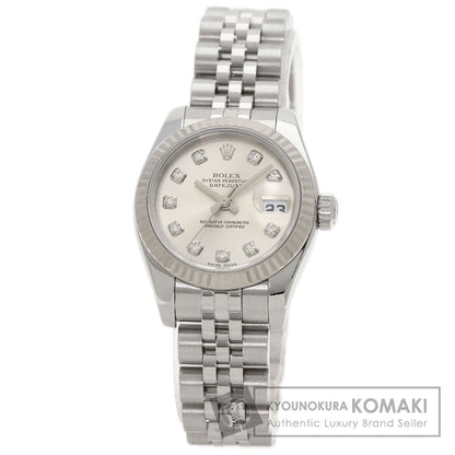 ロレックス 179174G デイトジャスト 10P ダイヤモンド 腕時計 ステンレススチール/SS レディース 【中古】【ROLEX】