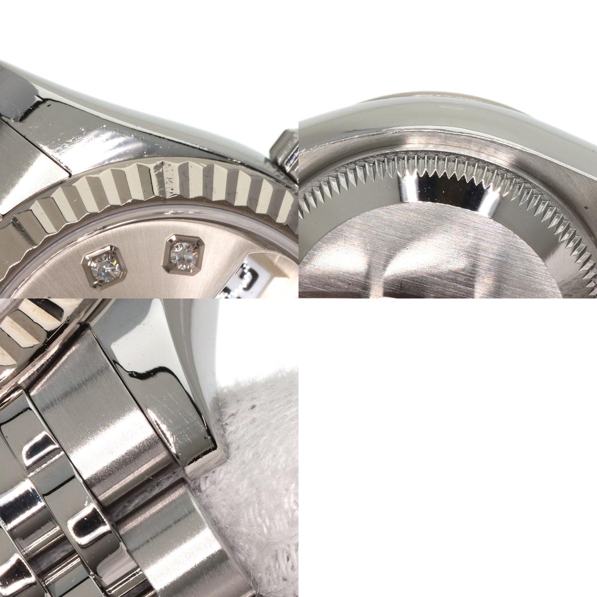 ロレックス 179174G デイトジャスト 10P ダイヤモンド 腕時計 ステンレススチール/SS レディース 【中古】【ROLEX】