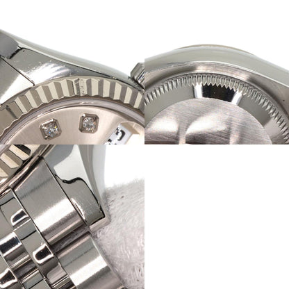 ロレックス 179174G デイトジャスト 10P ダイヤモンド 腕時計 ステンレススチール/SS レディース 【中古】【ROLEX】
