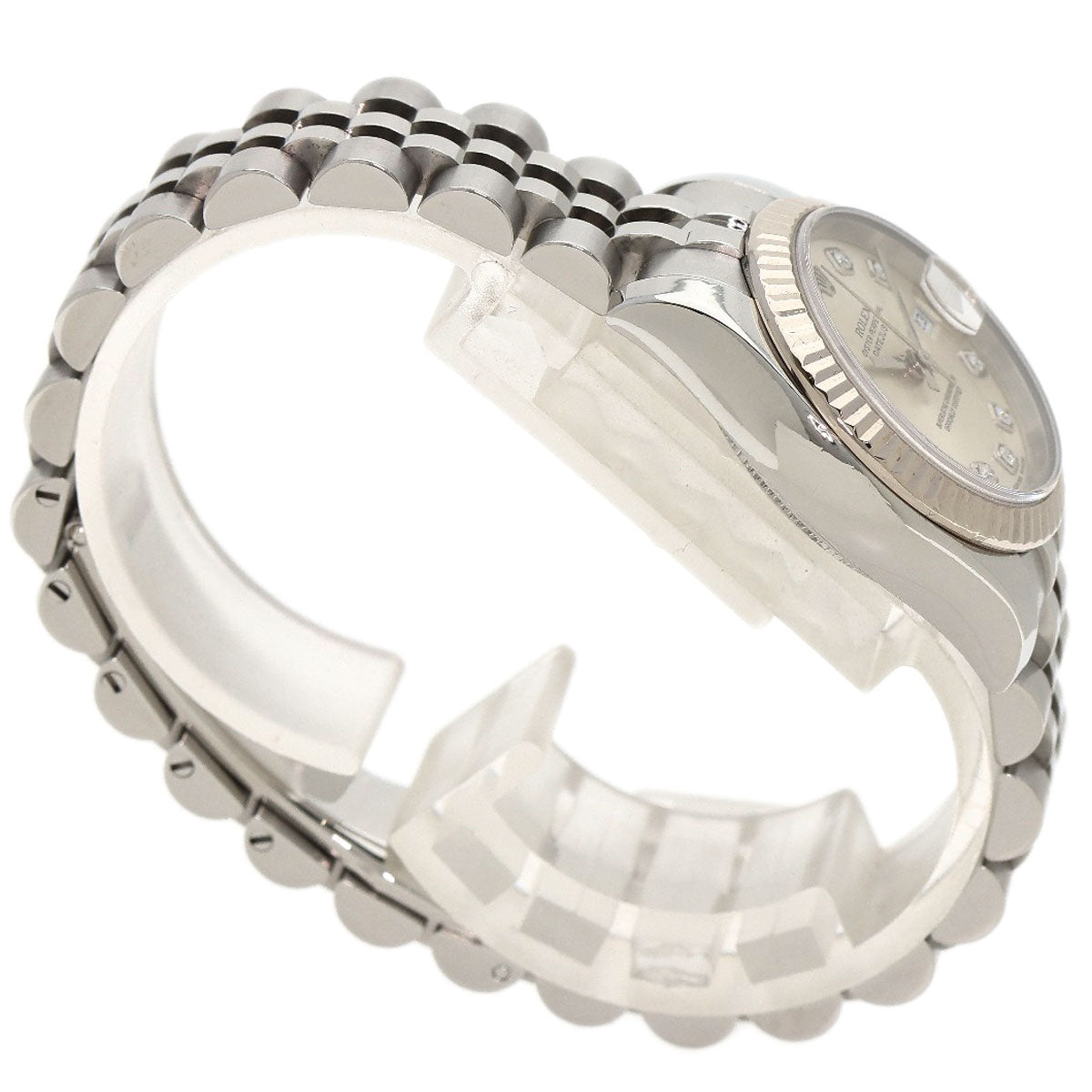 ロレックス 179174G デイトジャスト 10P ダイヤモンド 腕時計 ステンレススチール/SS レディース 【中古】【ROLEX】