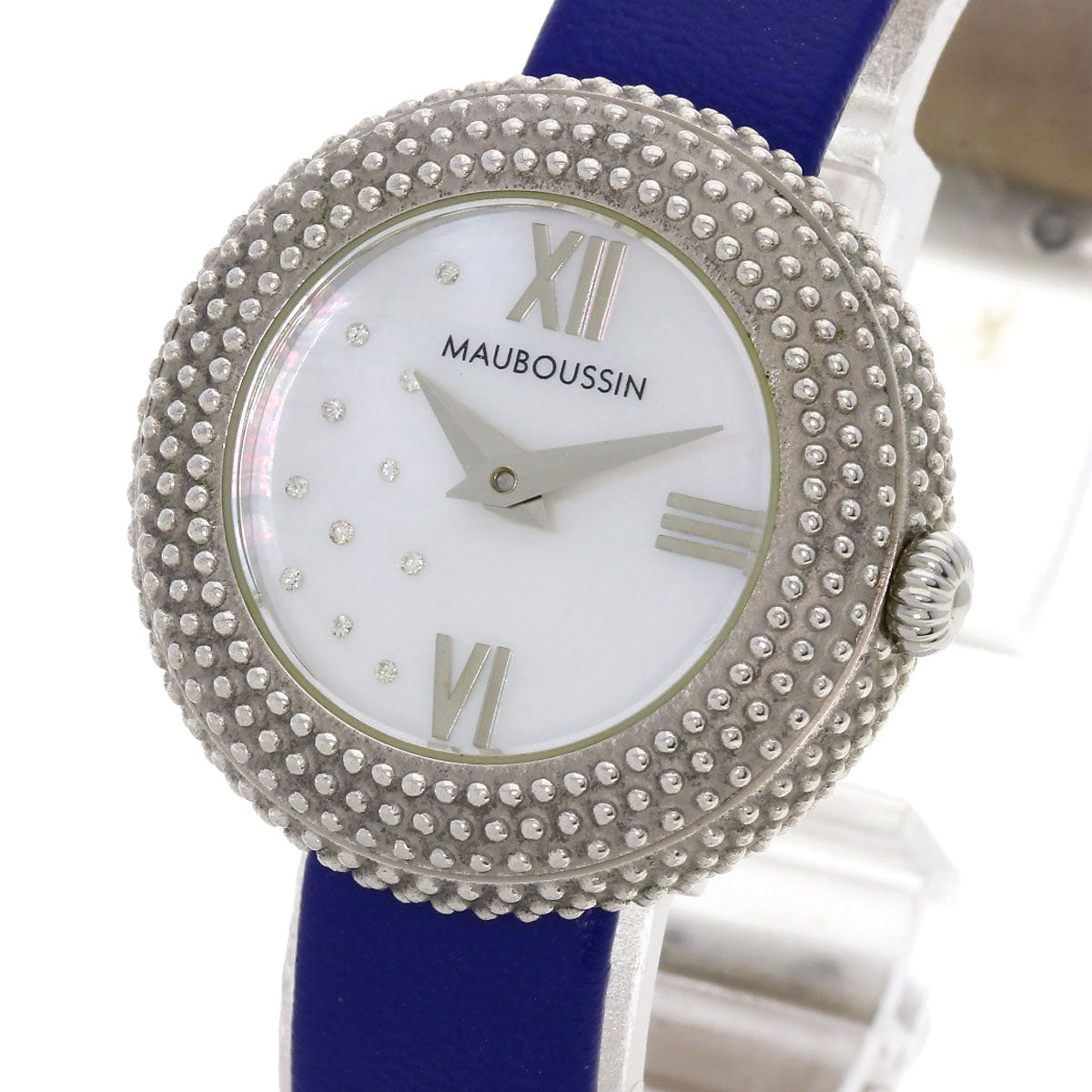 MAUBOUSSIN Rule du 1er jour Rayonnant Watches 9232102-556 Stainless Steel/Leather Ladies