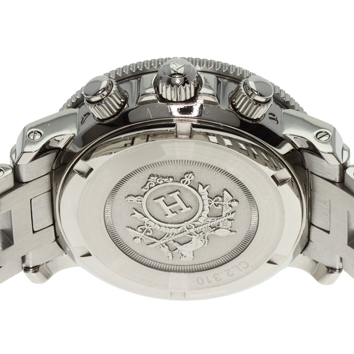 HERMES Clipper Diver Chronograph New Buckle Watches CL2.310 Stainless Steel/Stainless Steel mens