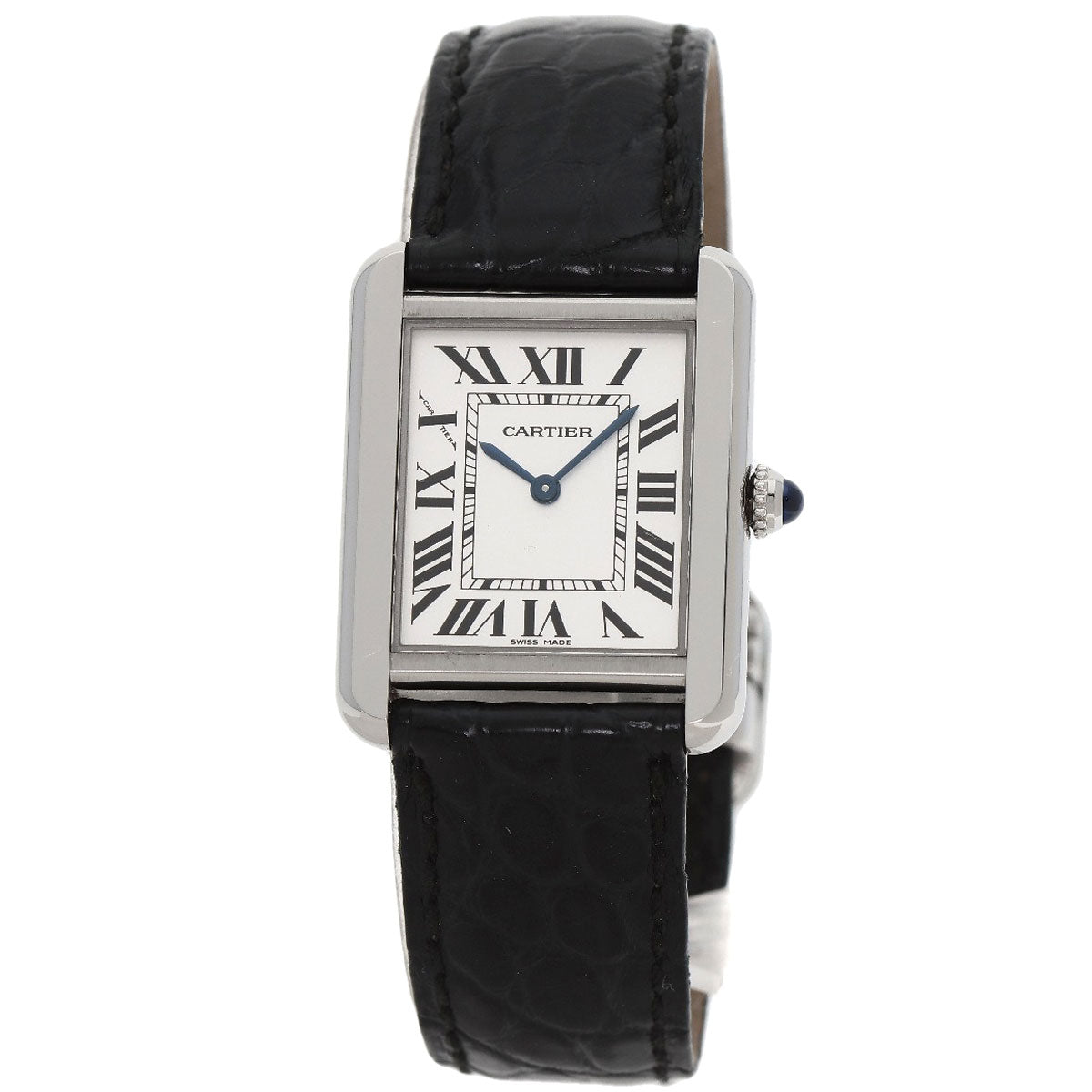 CARTIER Tank solo SM Watches WSTA0030 Stainless Steel/Leather Ladies