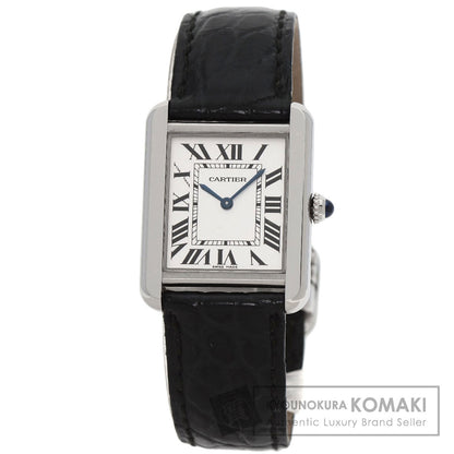 CARTIER Tank solo SM Watches WSTA0030 Stainless Steel/Leather Ladies