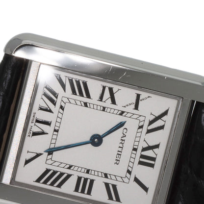 CARTIER Tank solo SM Watches WSTA0030 Stainless Steel/Leather Ladies