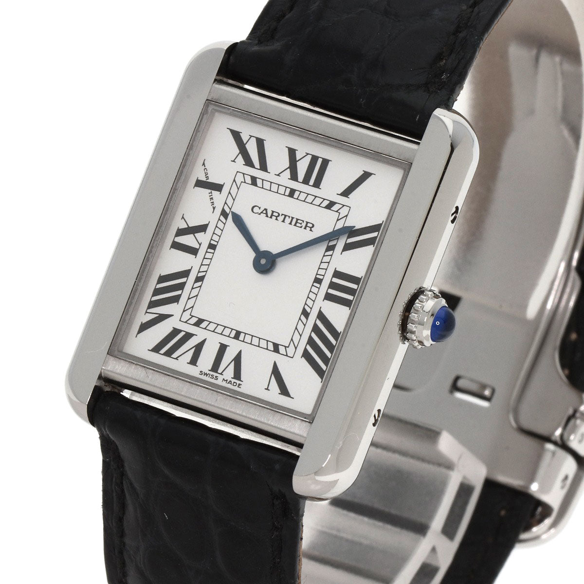 CARTIER Tank solo SM Watches WSTA0030 Stainless Steel/Leather Ladies