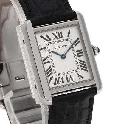 CARTIER Tank solo SM Watches WSTA0030 Stainless Steel/Leather Ladies