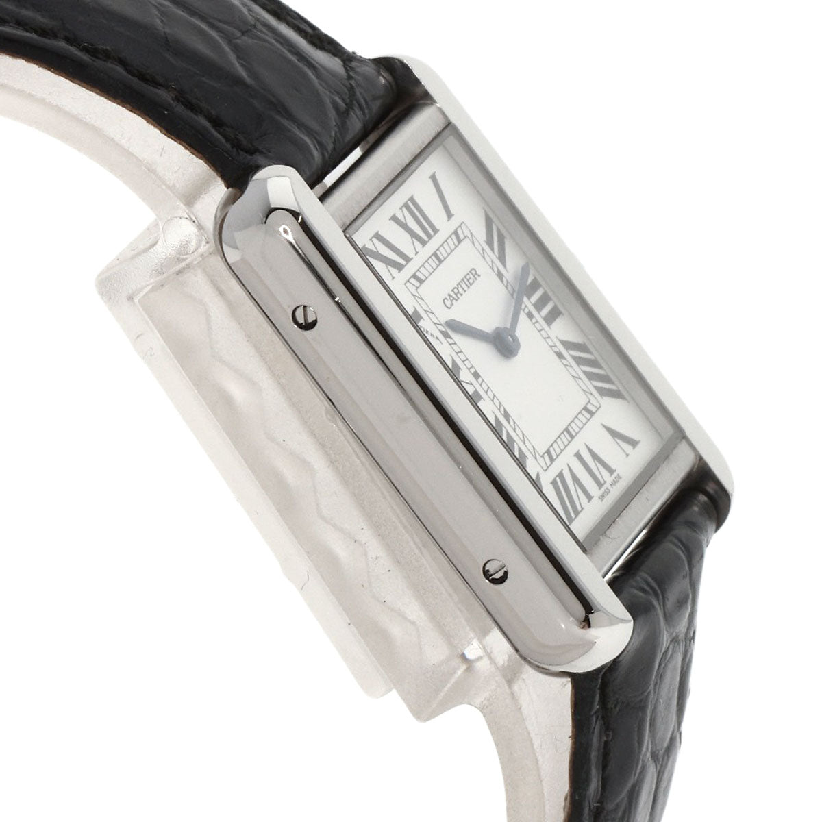 CARTIER Tank solo SM Watches WSTA0030 Stainless Steel/Leather Ladies