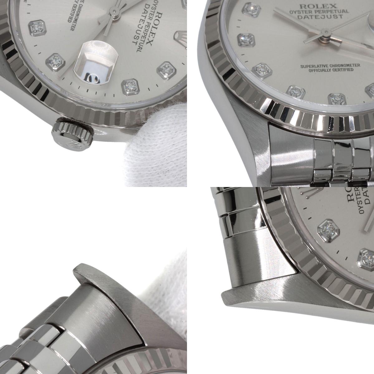 ROLEX DATEJUST 10P Diamond Watches 16234G Stainless Steel/Stainless Steel mens
