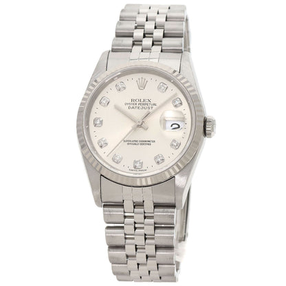 ROLEX DATEJUST 10P Diamond Watches 16234G Stainless Steel/Stainless Steel mens