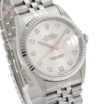 ROLEX DATEJUST 10P Diamond Watches 16234G Stainless Steel/Stainless Steel mens