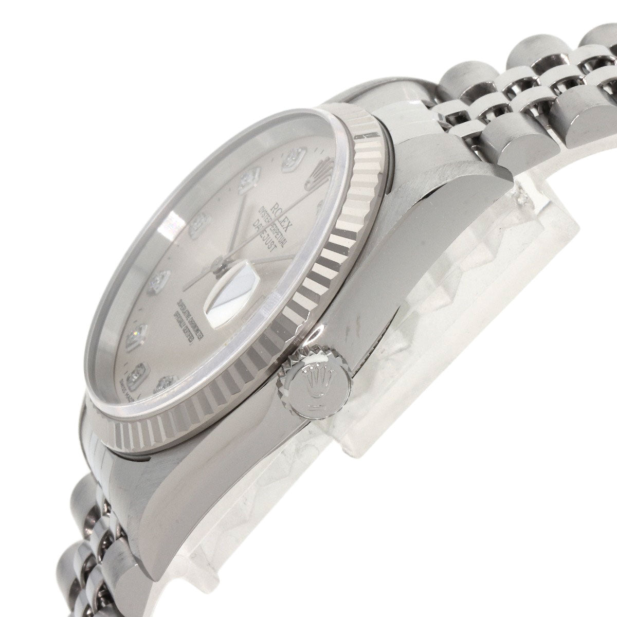 ROLEX DATEJUST 10P Diamond Watches 16234G Stainless Steel/Stainless Steel mens
