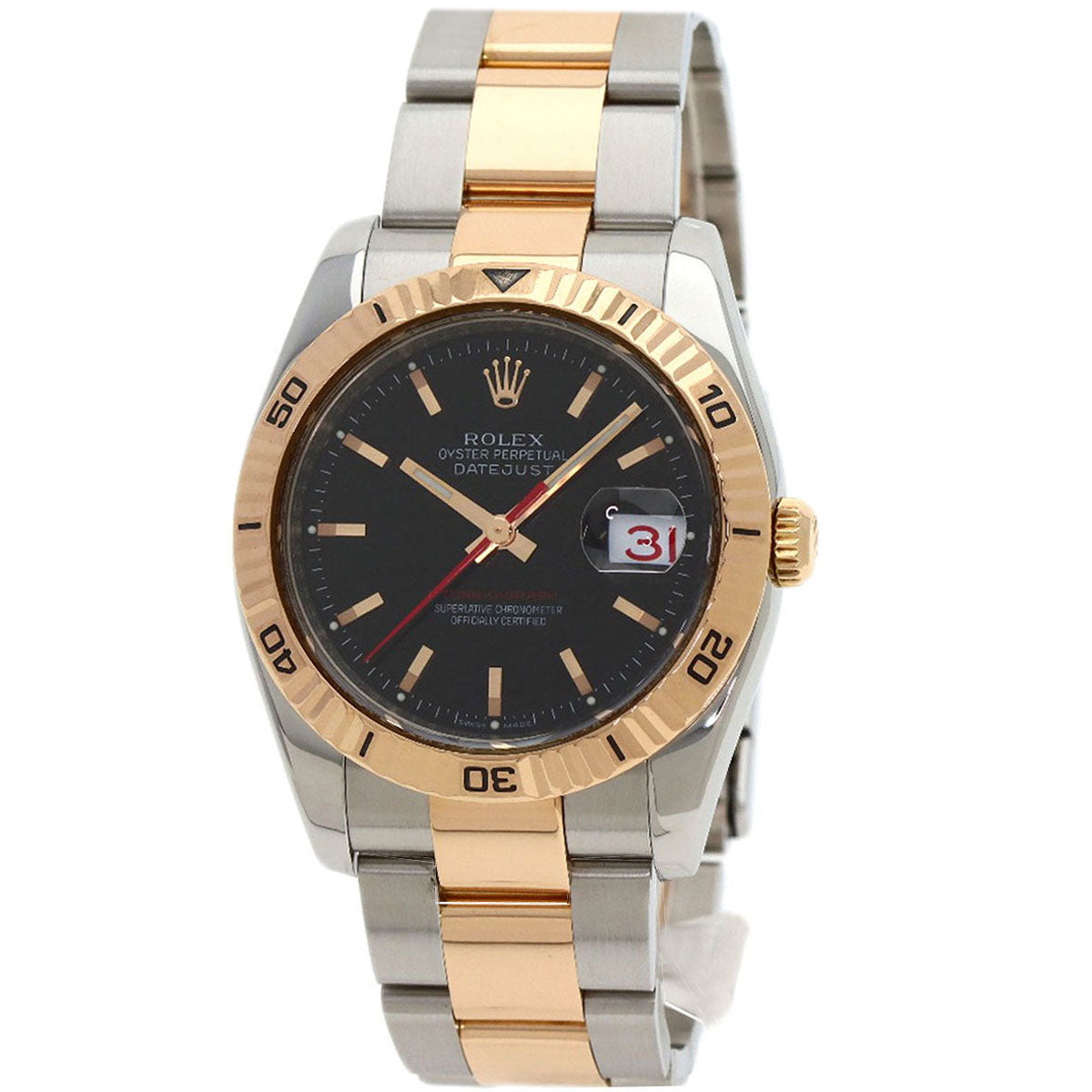 ROLEX Datejust Turn-O-Graph Watches 116261 Stainless Steel/SSxK18PG mens