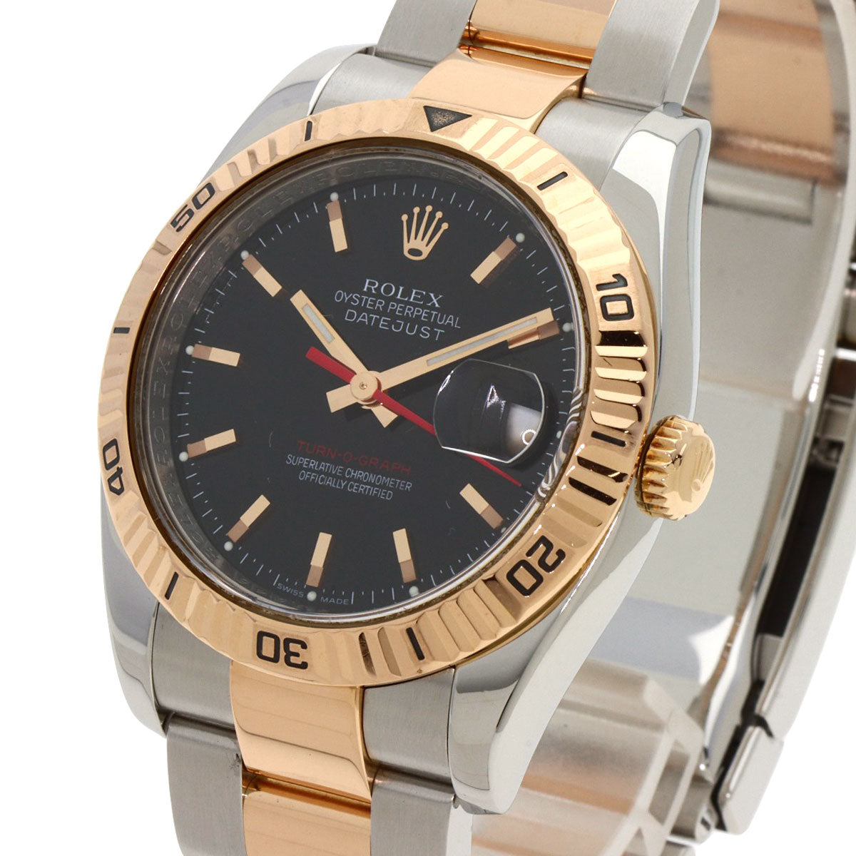 ROLEX Datejust Turn-O-Graph Watches 116261 Stainless Steel/SSxK18PG mens