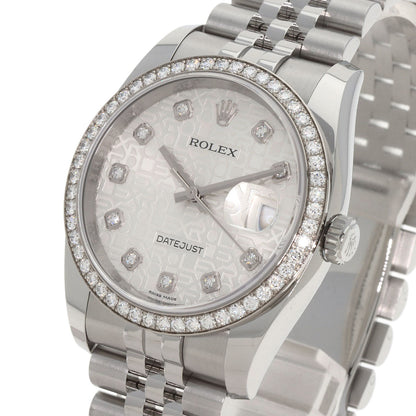 ROLEX DATEJUST 10P Diamond Watches 116244G Stainless Steel/Stainless Steel mens