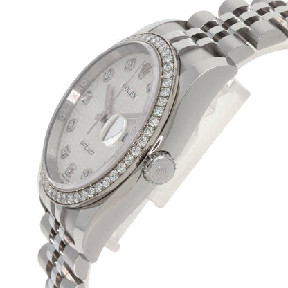 ROLEX DATEJUST 10P Diamond Watches 116244G Stainless Steel/Stainless Steel mens
