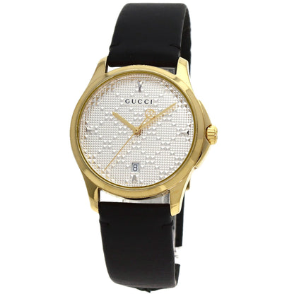 GUCCI G timeless Watches 126.4 Gold Plated/Leather mens