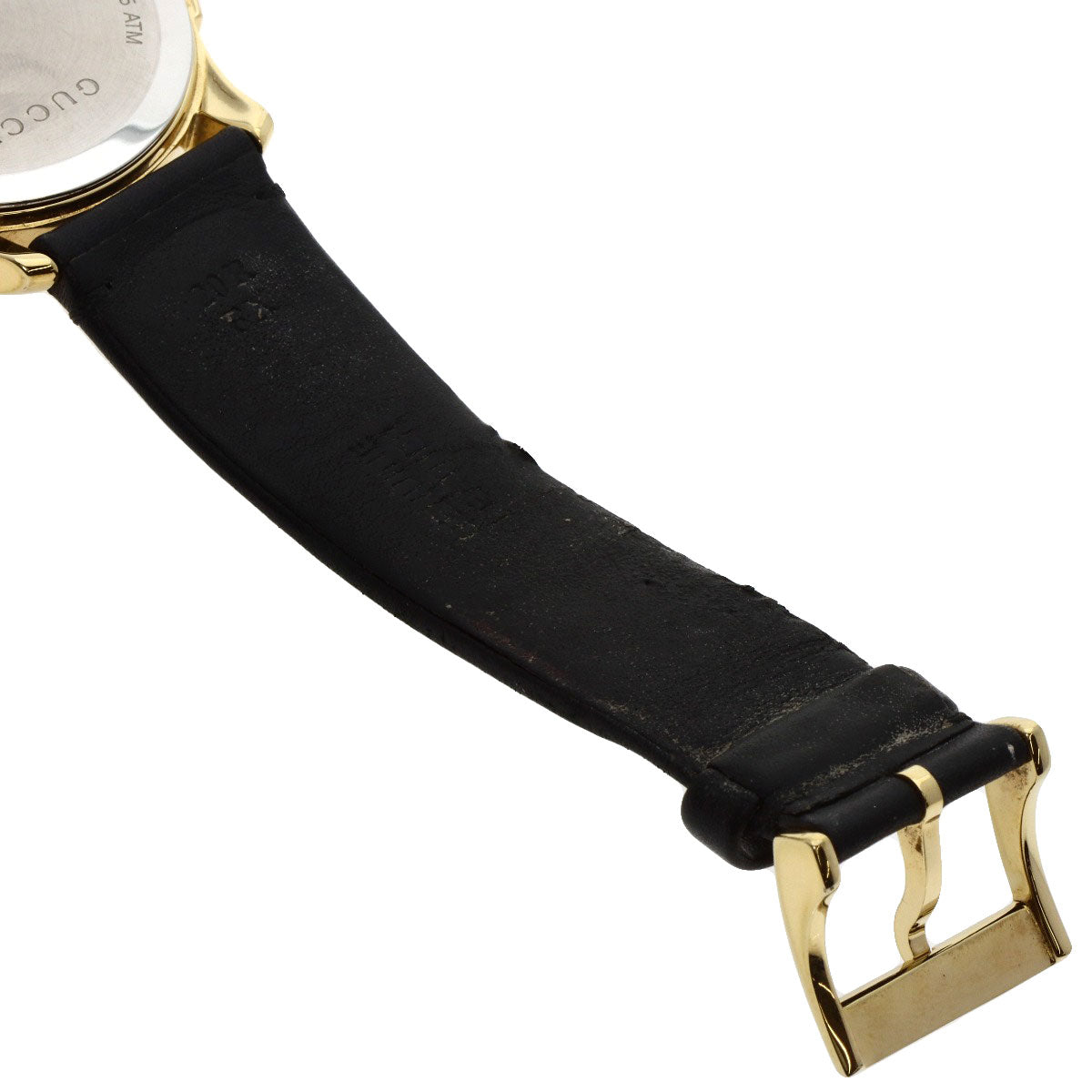 GUCCI G timeless Watches 126.4 Gold Plated/Leather mens