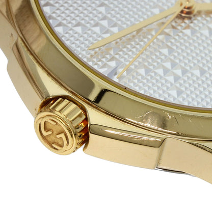 GUCCI G timeless Watches 126.4 Gold Plated/Leather mens