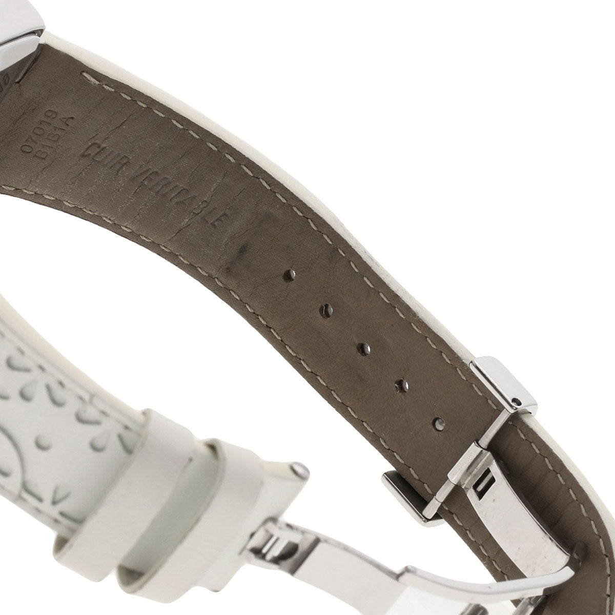 CHRISTIAN DIOR Riva Diamond Bezel Watches D81-101 Stainless Steel/Leather Ladies