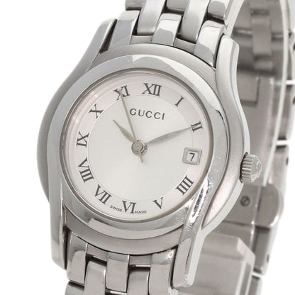 GUCCI Round face Watches 5500L Stainless Steel/Stainless Steel Ladies