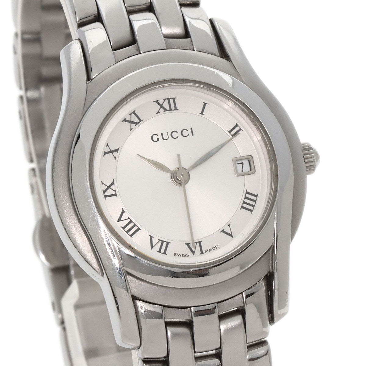 GUCCI Round face Watches 5500L Stainless Steel/Stainless Steel Ladies