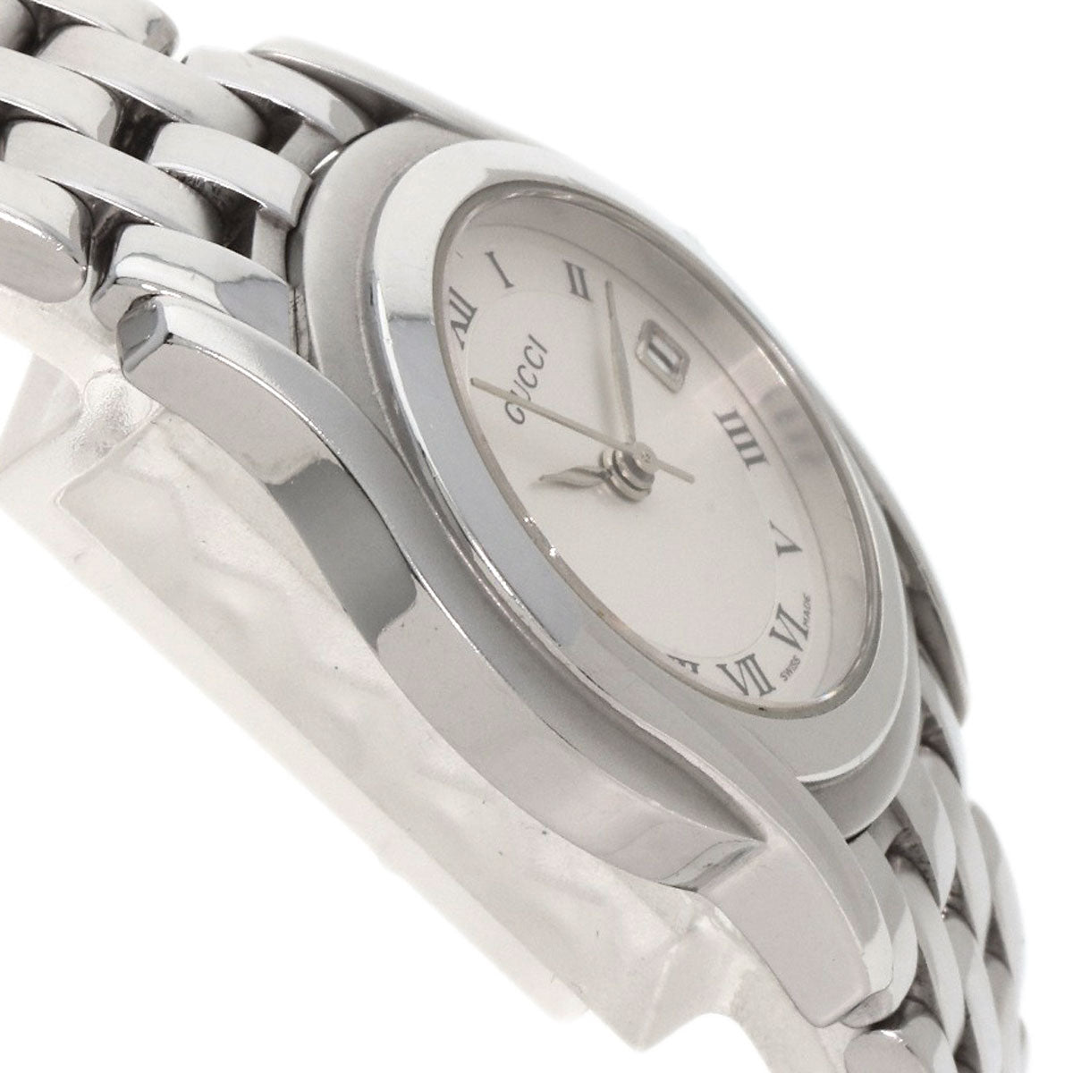 GUCCI Round face Watches 5500L Stainless Steel/Stainless Steel Ladies