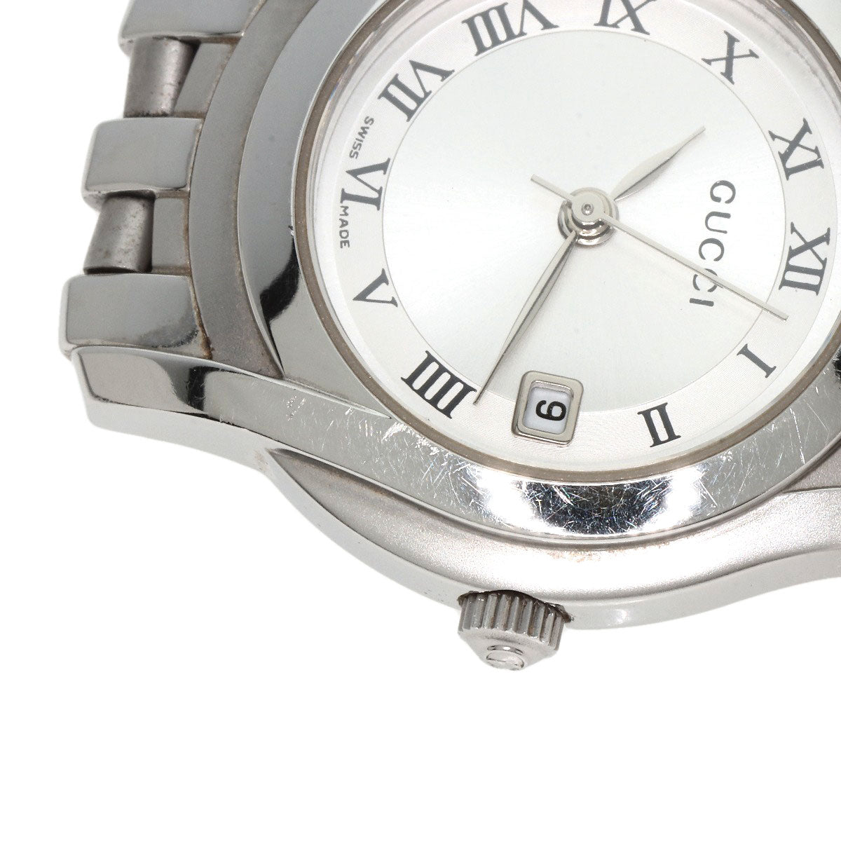 GUCCI Round face Watches 5500L Stainless Steel/Stainless Steel Ladies