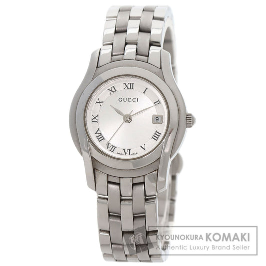 GUCCI Round face Watches 5500L Stainless Steel/Stainless Steel Ladies