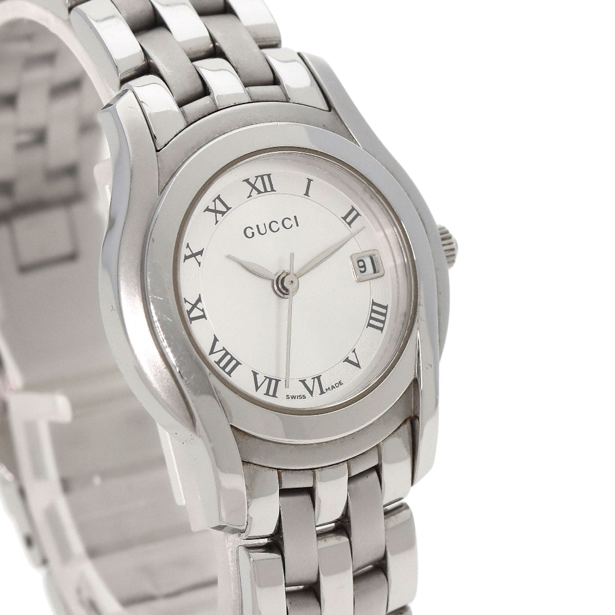 GUCCI Round face Watches 5500L Stainless Steel/Stainless Steel Ladies