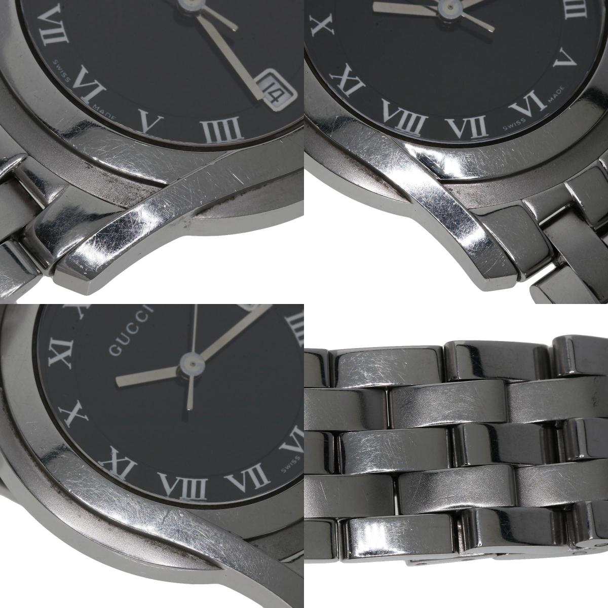 GUCCI Round face Watches 5500M Stainless Steel/Stainless Steel mens