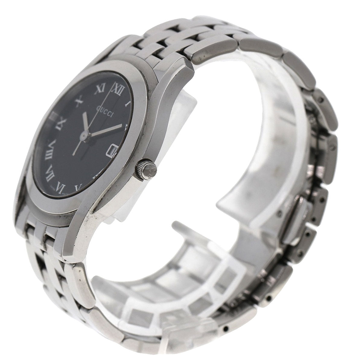 GUCCI Round face Watches 5500M Stainless Steel/Stainless Steel mens
