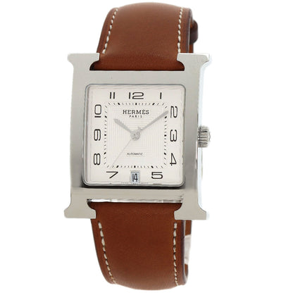 HERMES H watch Watches HH2.810 Stainless Steel/Leather mens