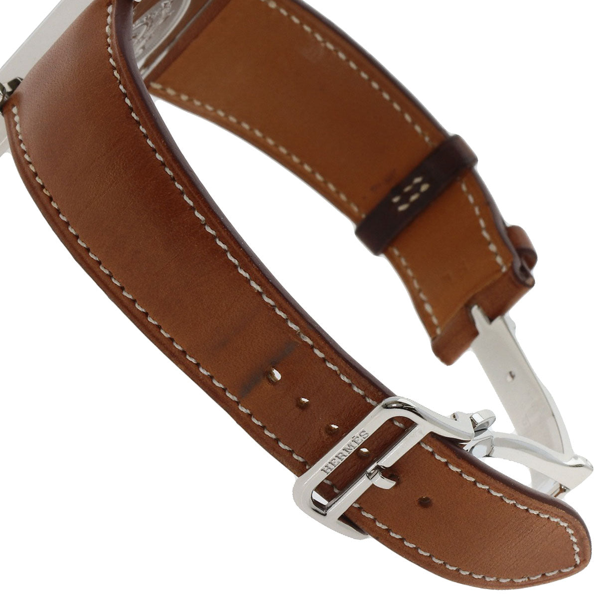 HERMES H watch Watches HH2.810 Stainless Steel/Leather mens