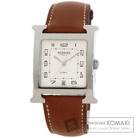 HERMES H watch Watches HH2.810 Stainless Steel/Leather mens