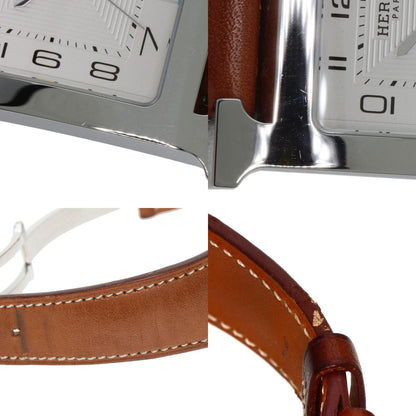 HERMES H watch Watches HH2.810 Stainless Steel/Leather mens