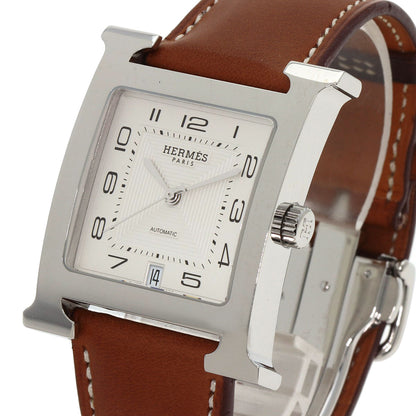 HERMES H watch Watches HH2.810 Stainless Steel/Leather mens