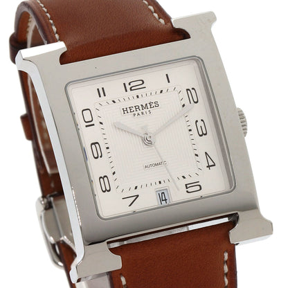 HERMES H watch Watches HH2.810 Stainless Steel/Leather mens