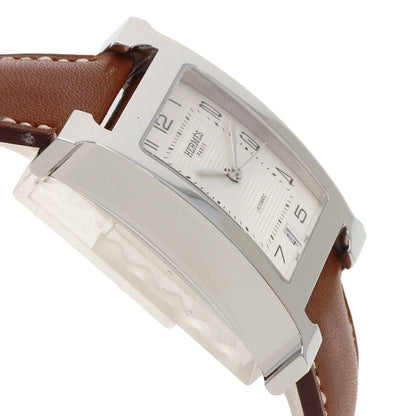 HERMES H watch Watches HH2.810 Stainless Steel/Leather mens