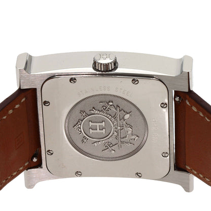 HERMES H watch Watches HH2.810 Stainless Steel/Leather mens