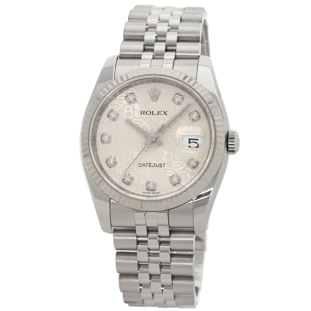ROLEX DATEJUST 10P Diamond Watches 116234G Stainless Steel/Stainless Steel mens