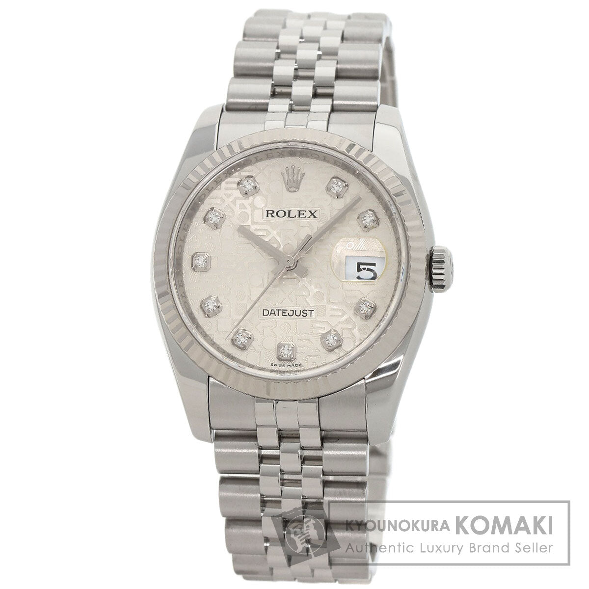 ROLEX DATEJUST 10P Diamond Watches 116234G Stainless Steel/Stainless Steel mens