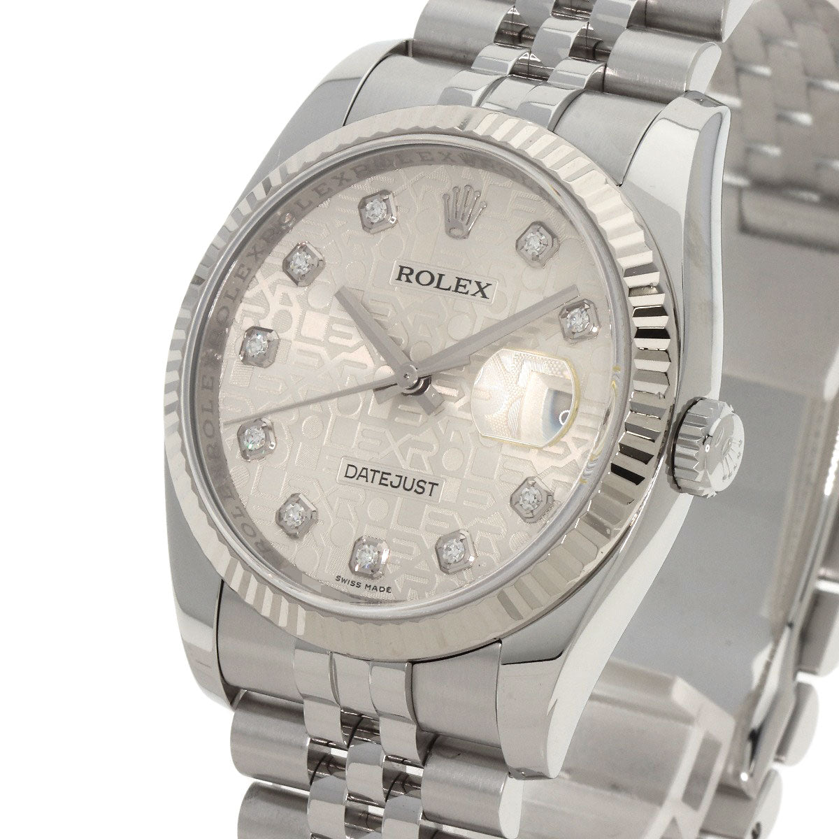 ROLEX DATEJUST 10P Diamond Watches 116234G Stainless Steel/Stainless Steel mens